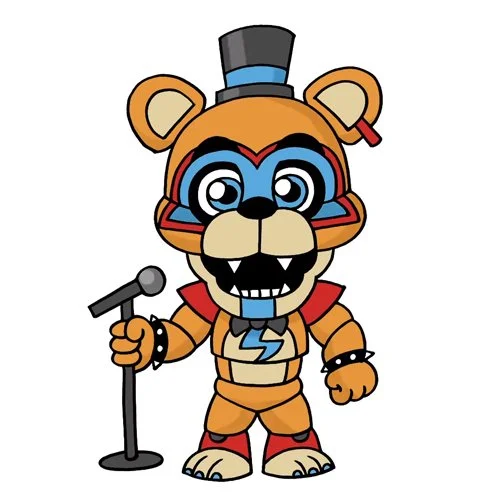 Цветной вариант раскраски гламрок фредди