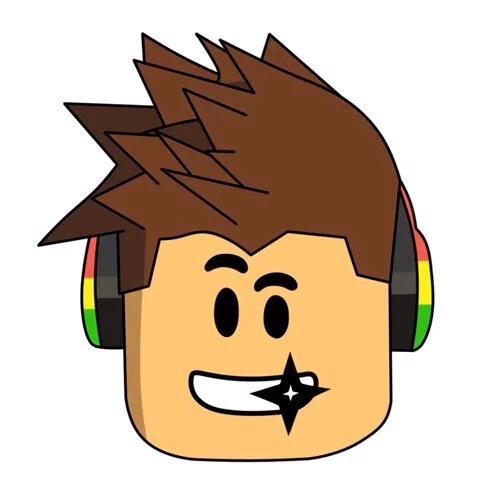 Цветной вариант раскраски голова с наушникам