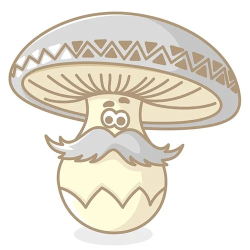 Цветной пример раскраски гриб старичок