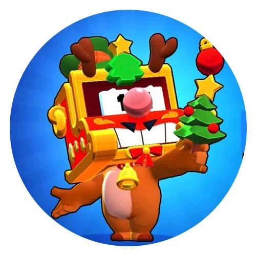 Цветной вариант раскраски грифф олень новогодний