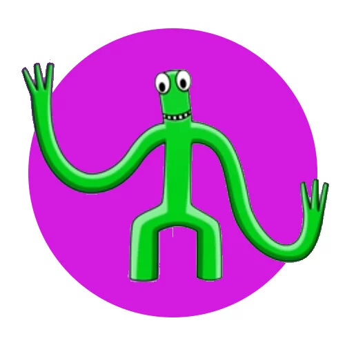 Цветной вариант раскраски грин радужные друзья