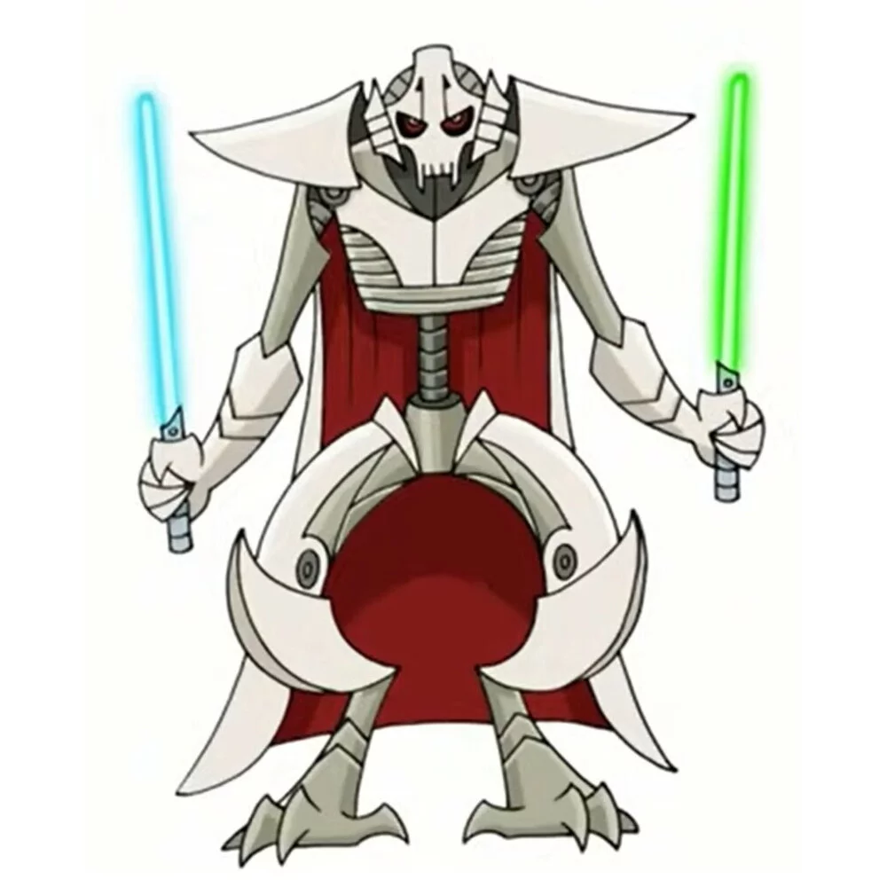 Цветной вариант раскраски гривус