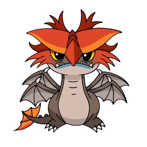 Цветной пример раскраски грозокрыл верный друг валик