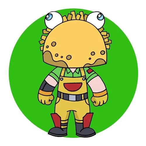 Цветной вариант раскраски гуако тако фортнайт