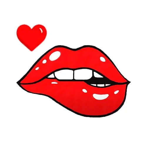 Цветной вариант раскраски губки с сердечком