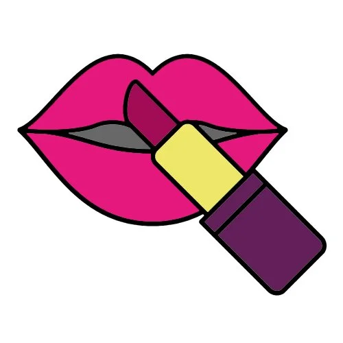 Цветной вариант раскраски губная помада косметика