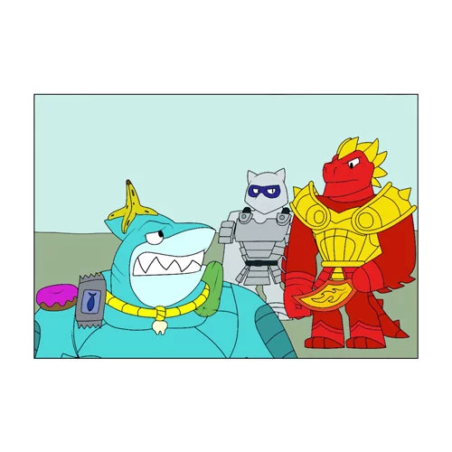 Цветной вариант раскраски гуджитсу банда