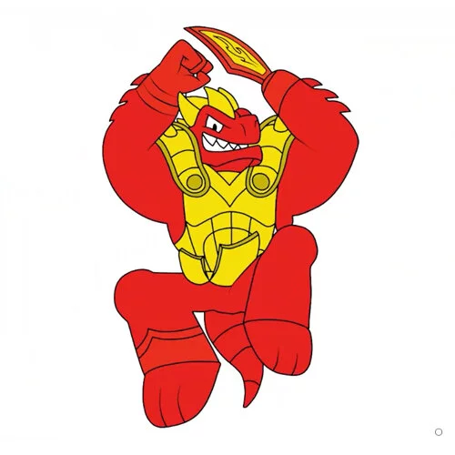 Цветной пример раскраски гуджитсу дракон