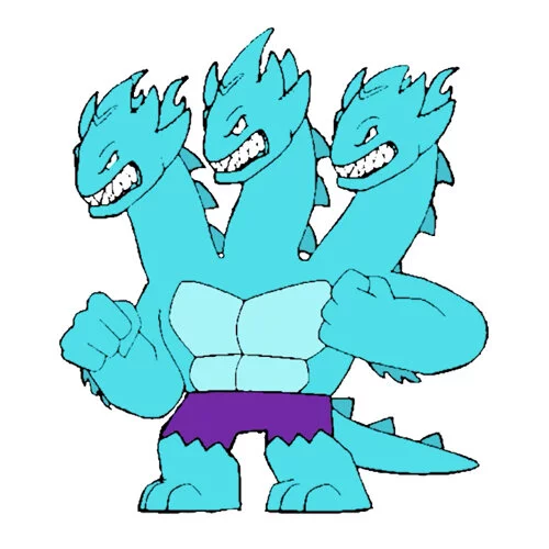 Цветной пример раскраски гуджитсу гидра водная атака