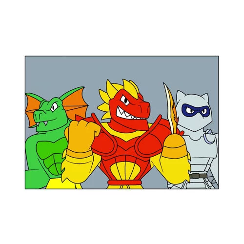 Цветной вариант раскраски гуджитсу игрушки