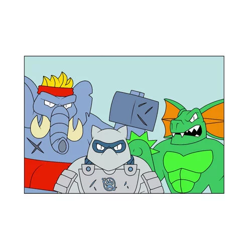 Цветной вариант раскраски гуджитсу персонажи