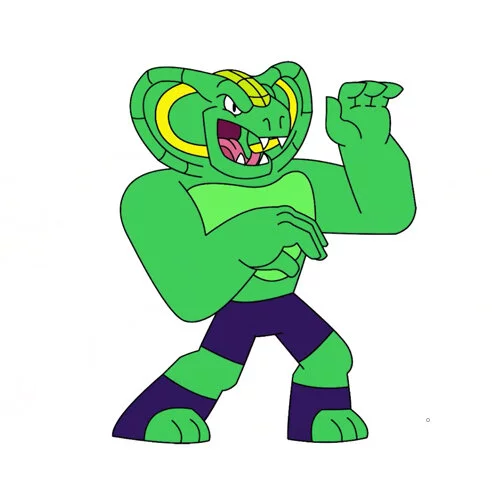 Цветной вариант раскраски гуджитсу вайпер