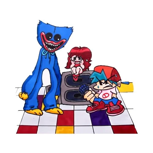 Цветной вариант раскраски хагги вагги, бойфренд и герлфренд