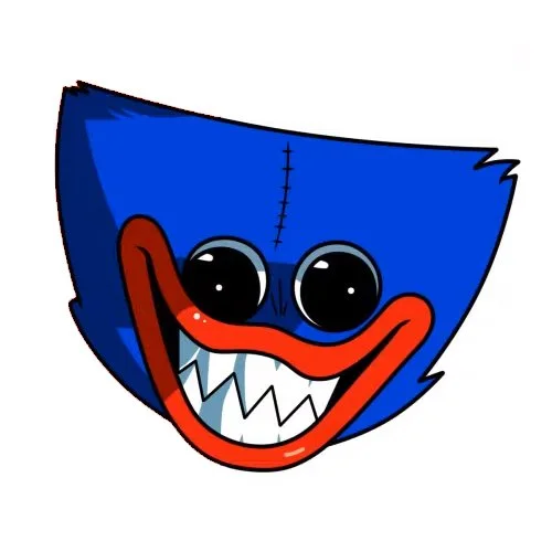 Цветной вариант раскраски хагги вагги голова