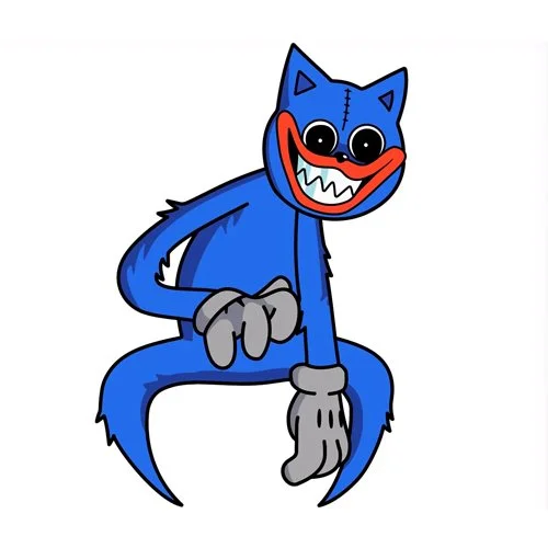 Цветной вариант раскраски хагги вагги кот