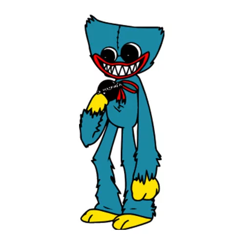 Цветной вариант раскраски хагги вагги поет