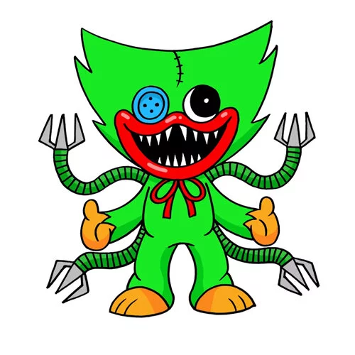 Цветной вариант раскраски хагги вагги сэдди