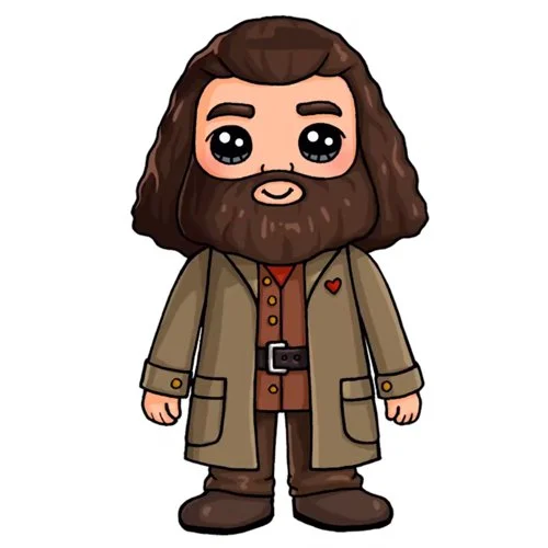 Цветной пример раскраски хагрид из гарри поттера