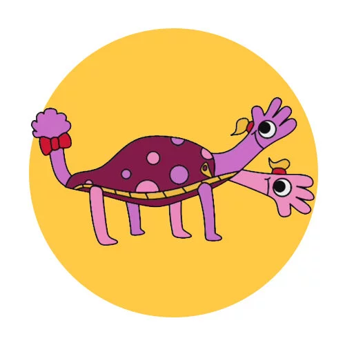 Цветной вариант раскраски hagudaki & damataki банбан