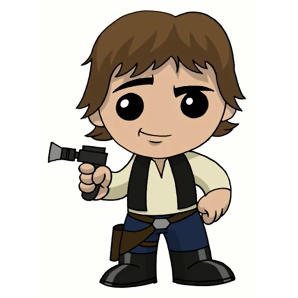 Цветной пример раскраски хан соло