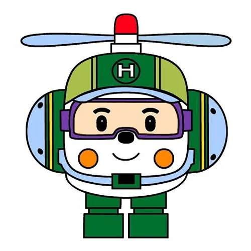 Цветной вариант раскраски хелли вид спереди