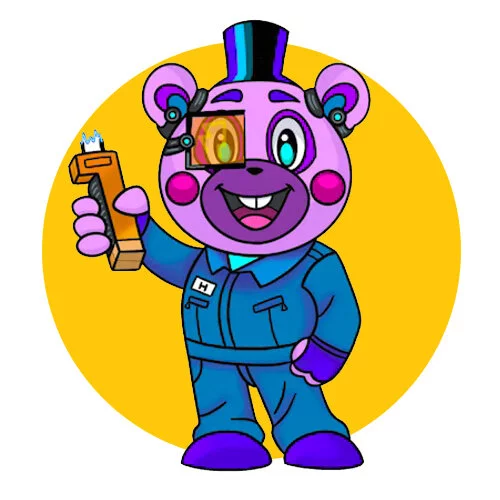 Цветной вариант раскраски хелпи фнаф