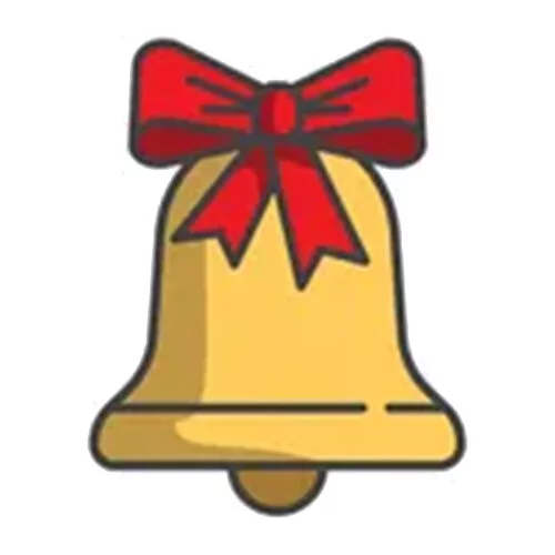 Цветной вариант раскраски иконка колокольчик