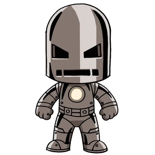 Цветной вариант раскраски железный человек первая модель