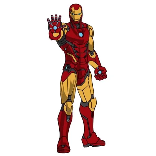 Цветной вариант раскраски железный человек супергерой