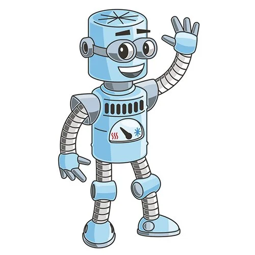 Цветной вариант раскраски железный робот