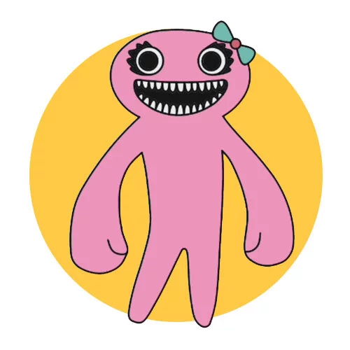 Цветной пример раскраски jumbo josie банбан