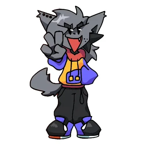 Цветной вариант раскраски капи fnf