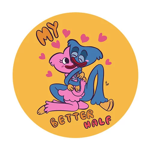 Цветной пример раскраски кисси мисси и хагги вагги вторая половинка