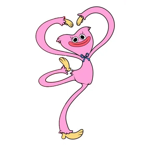 Цветной вариант раскраски кисси мисси танцует