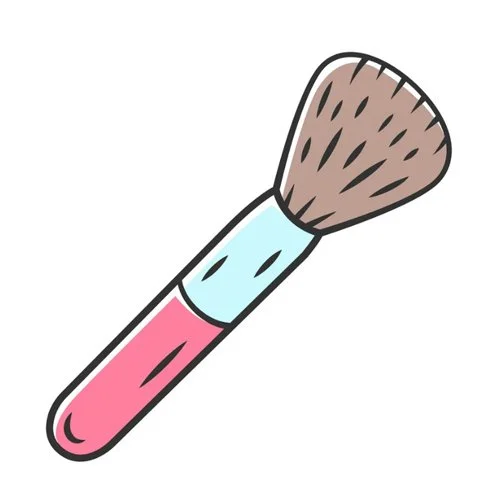 Цветной вариант раскраски кисть для макияжа косметика