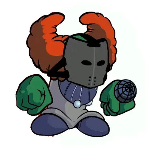 Цветной пример раскраски клоун трикки фнф