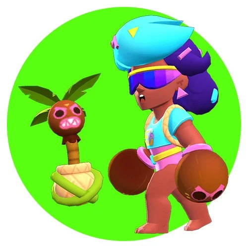 Цветной вариант раскраски коко роза