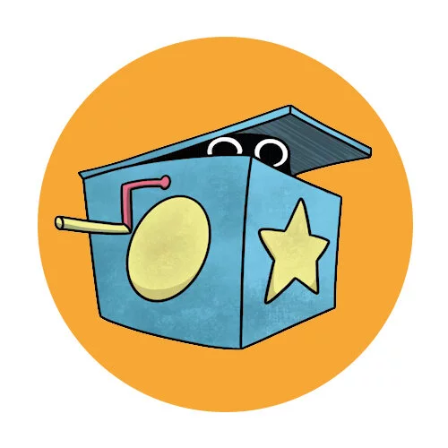 Цветной вариант раскраски коробка поппи плейтайм