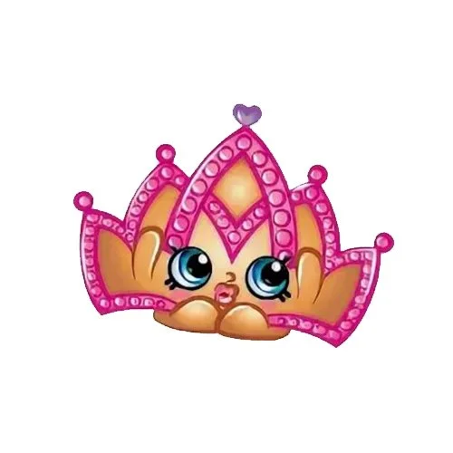 Цветной вариант раскраски корона шопкинс