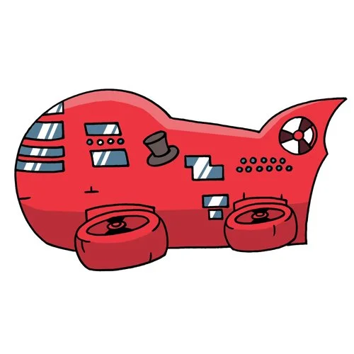 Цветной вариант раскраски космический корабль амонг ас