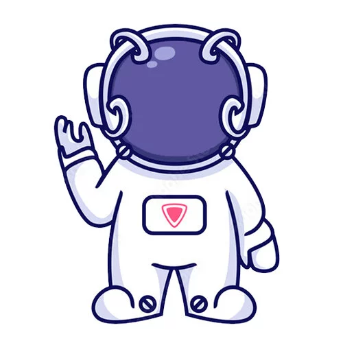 Цветной вариант раскраски космонавт передает привет