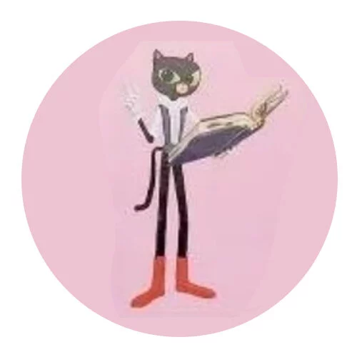 Цветной вариант раскраски кот ученый