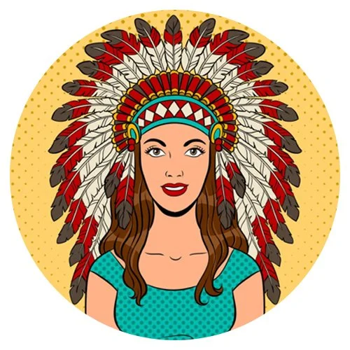 Цветной вариант раскраски красивая девушка для макияжа