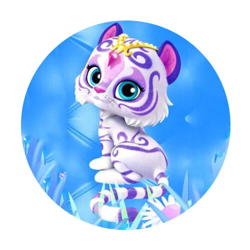 Цветной вариант раскраски красивый тигренок нахал