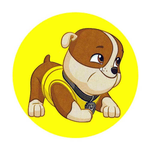 Цветной вариант раскраски крепыш малыш