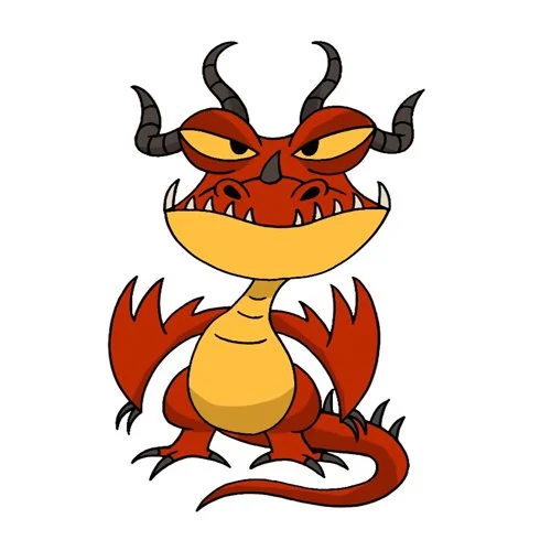 Цветной вариант раскраски кривоклык из как приручить дракона