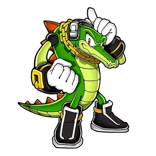 Цветной вариант раскраски крокодил вектор