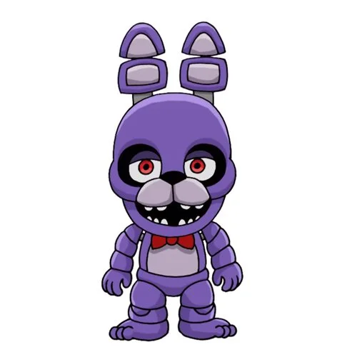 Цветной вариант раскраски кролик бонни