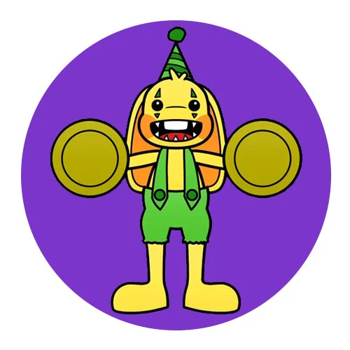 Цветной вариант раскраски кролик бонзо поппи плейтайм