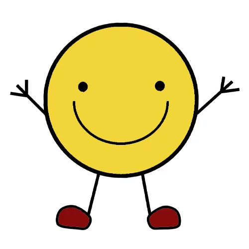 Цветной вариант раскраски круг с глазками